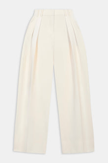 Pleated Ultra Wide Leg Trousers - Cream