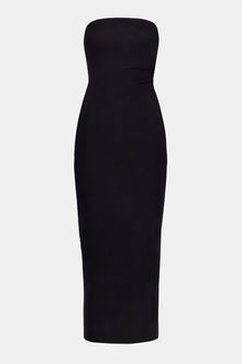 Strapless Ruched Midaxi Dress - Black
