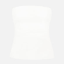 Tailored Ruched Bodice - White