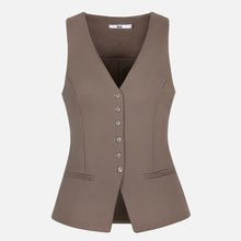 Tailored V-Neck Hourglass Waistcoat - Latte