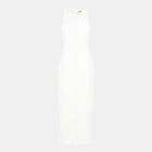 Tailored Button Down Maxi Dress - White