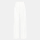 Effortless Pleated Wide Leg Trousers - White