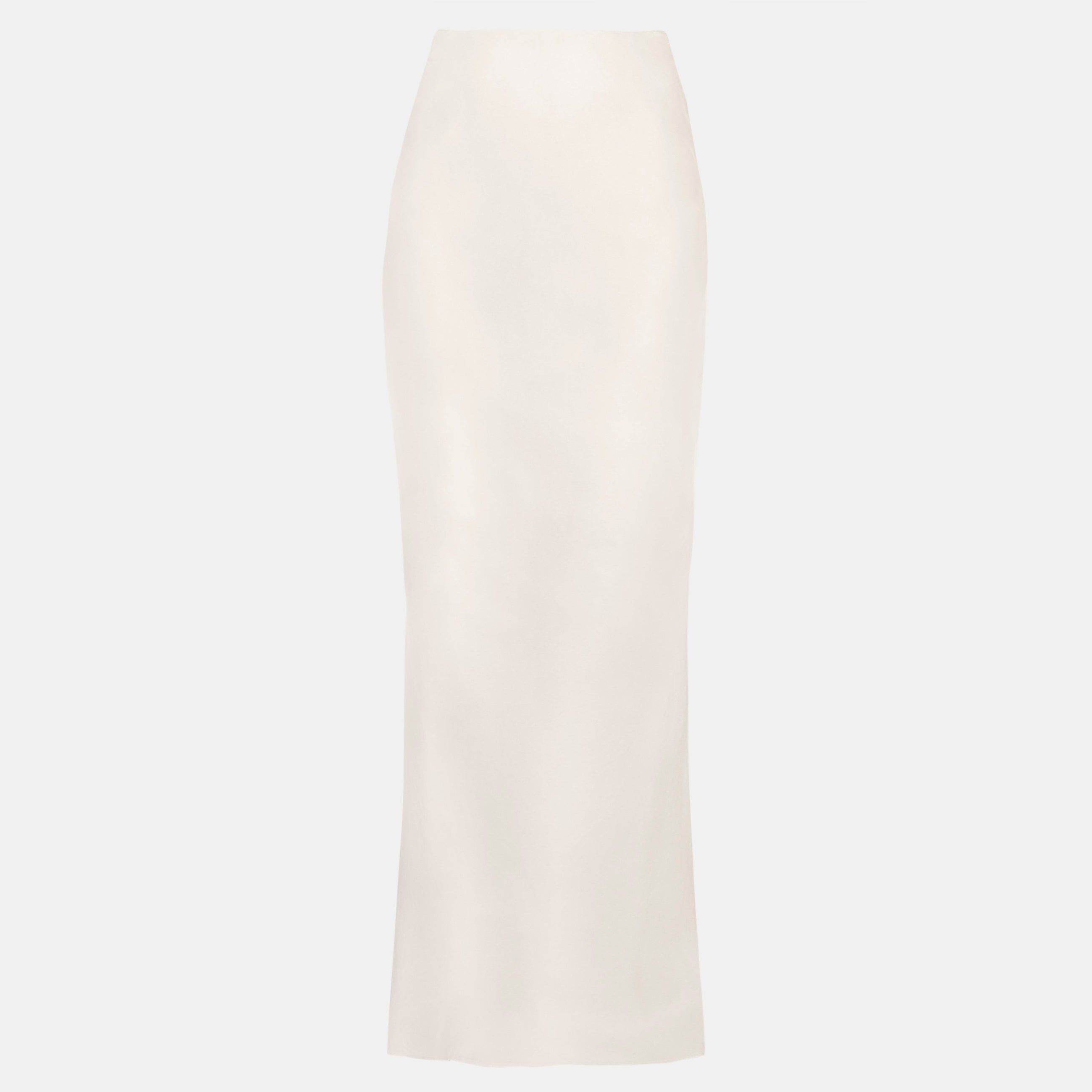 Cupro Bias-Cut Maxi Skirt - Champagne