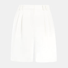 Effortless Pleated Longline Shorts - White