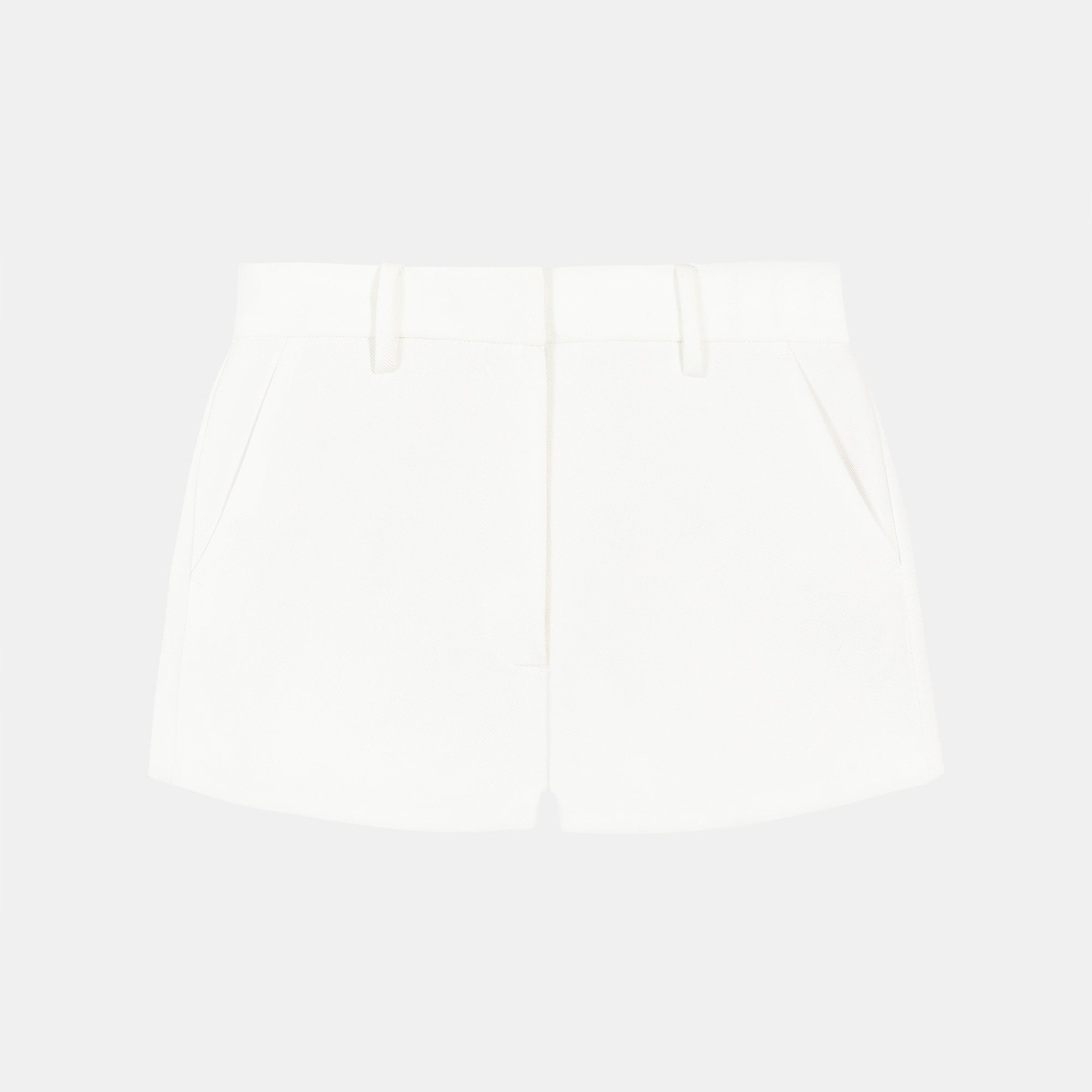 Formal Tailored Micro Shorts - Cream