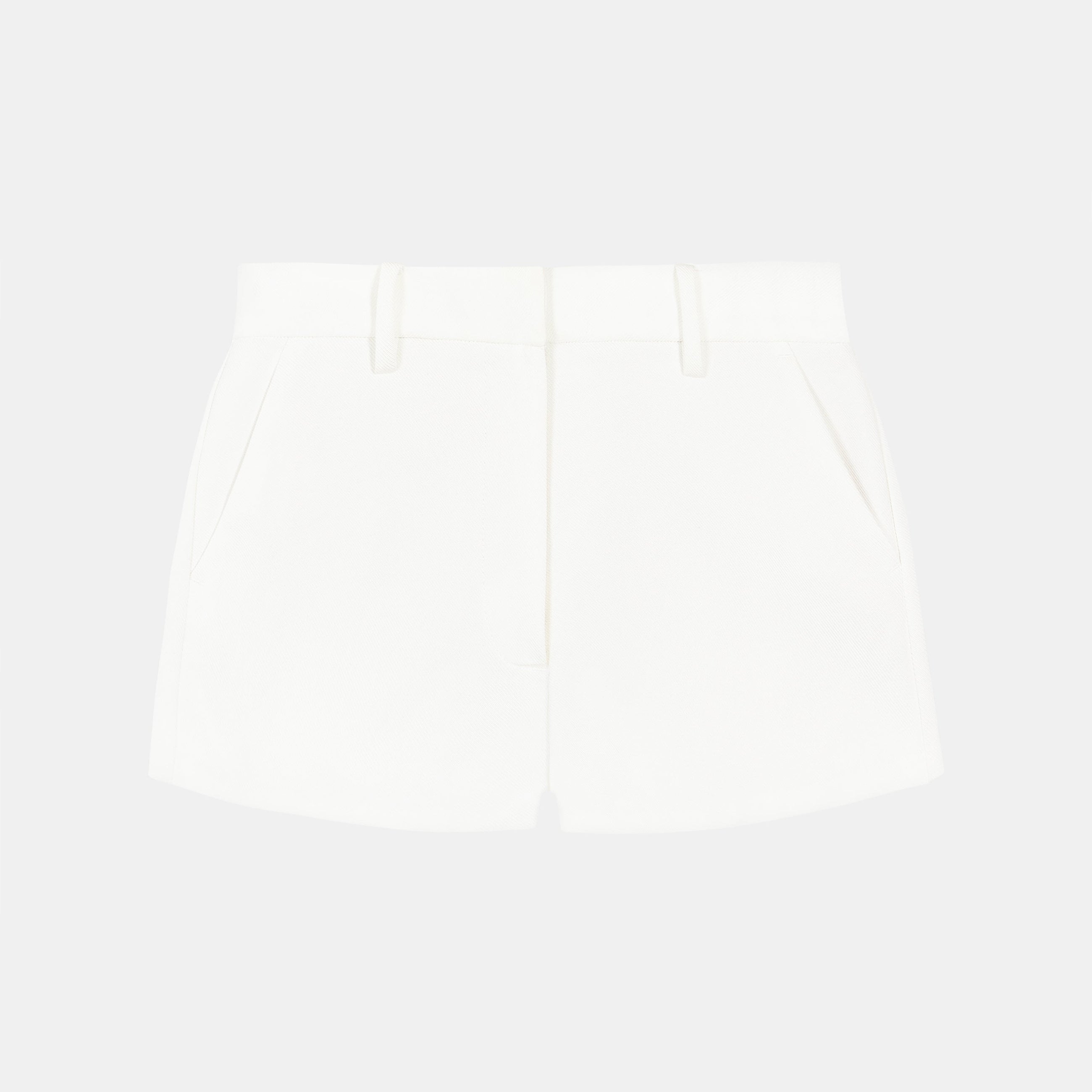 Formal Tailored Micro Shorts - Cream