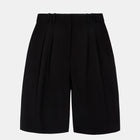 Effortless Pleated Longline Shorts - Black