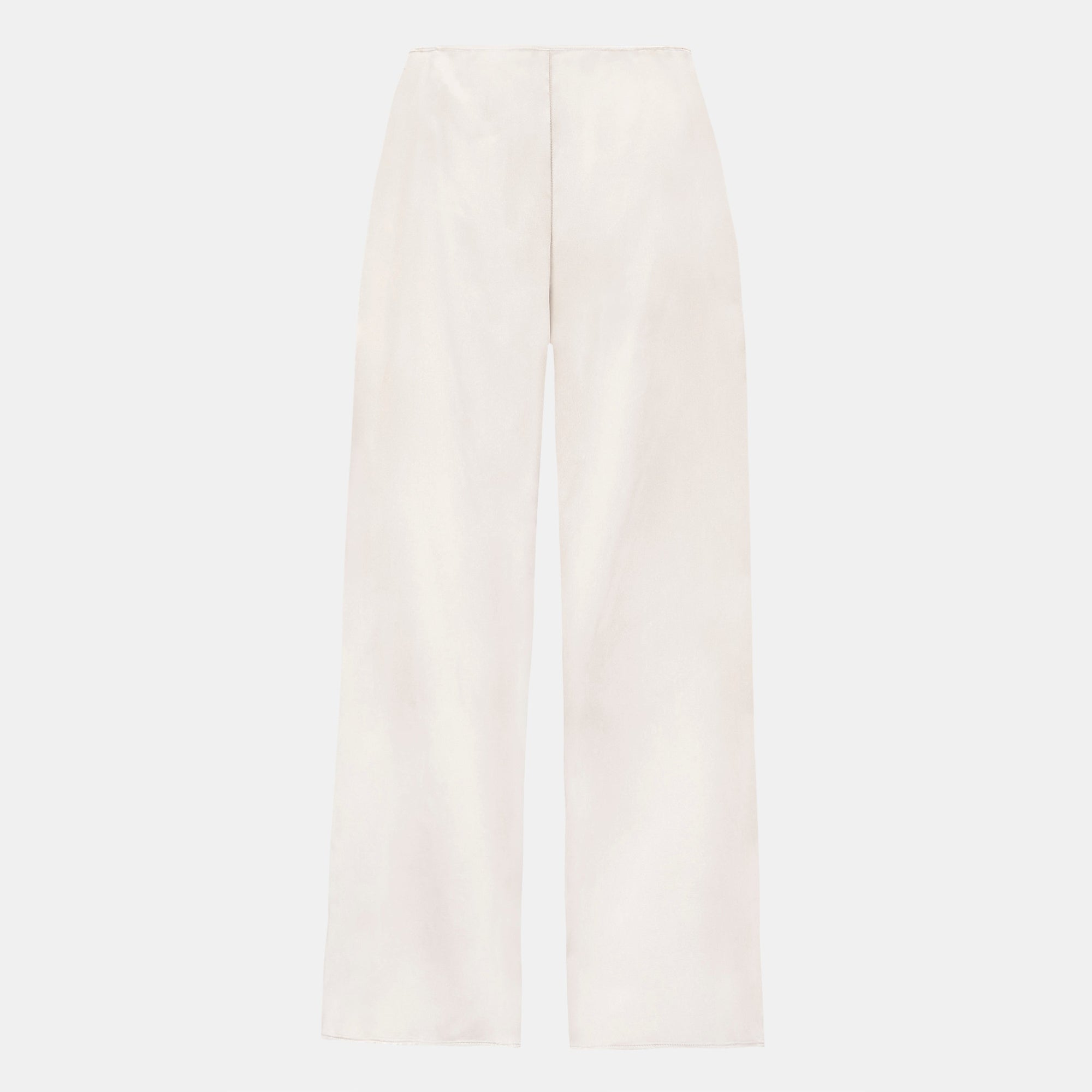 Formal Satin Straight Leg Trousers - Champagne