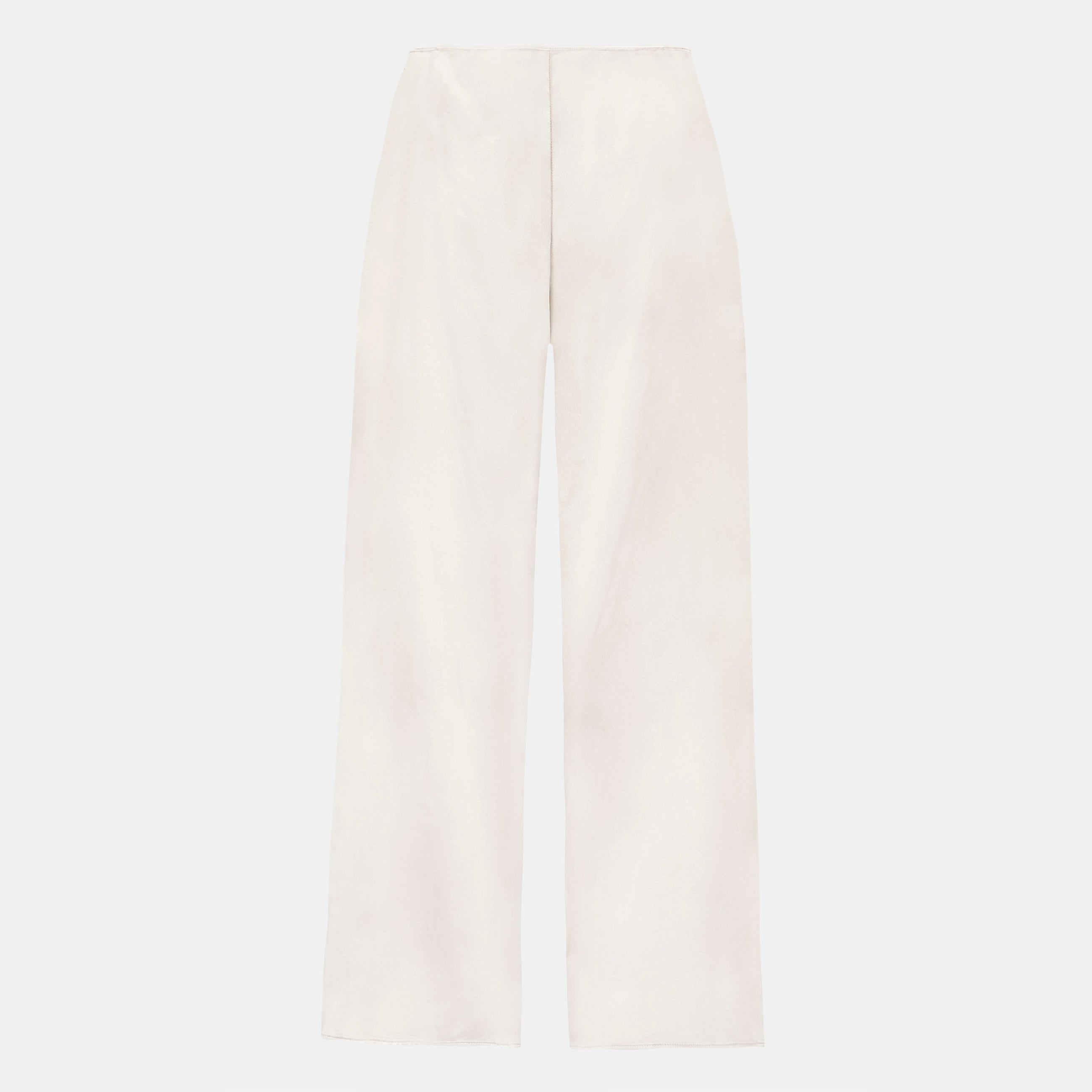 Formal Satin Straight Leg Trousers - Champagne