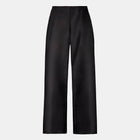 Formal Satin Straight Leg Trousers - Black