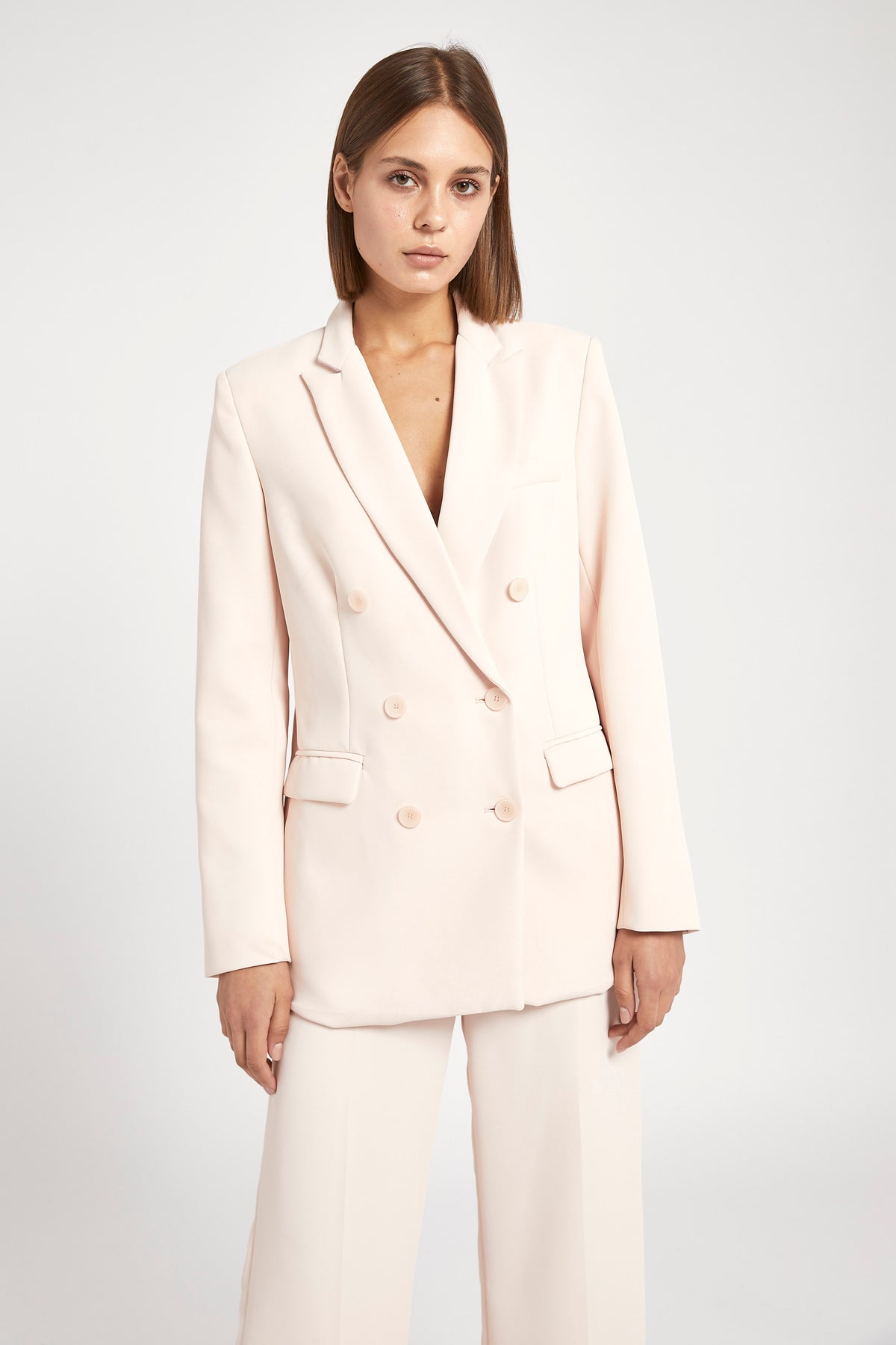 Double Breasted Blazer - Pink