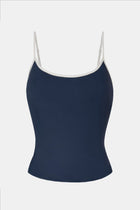 Base Contrast Trim Cami Top - Midnight Blue/Tofu