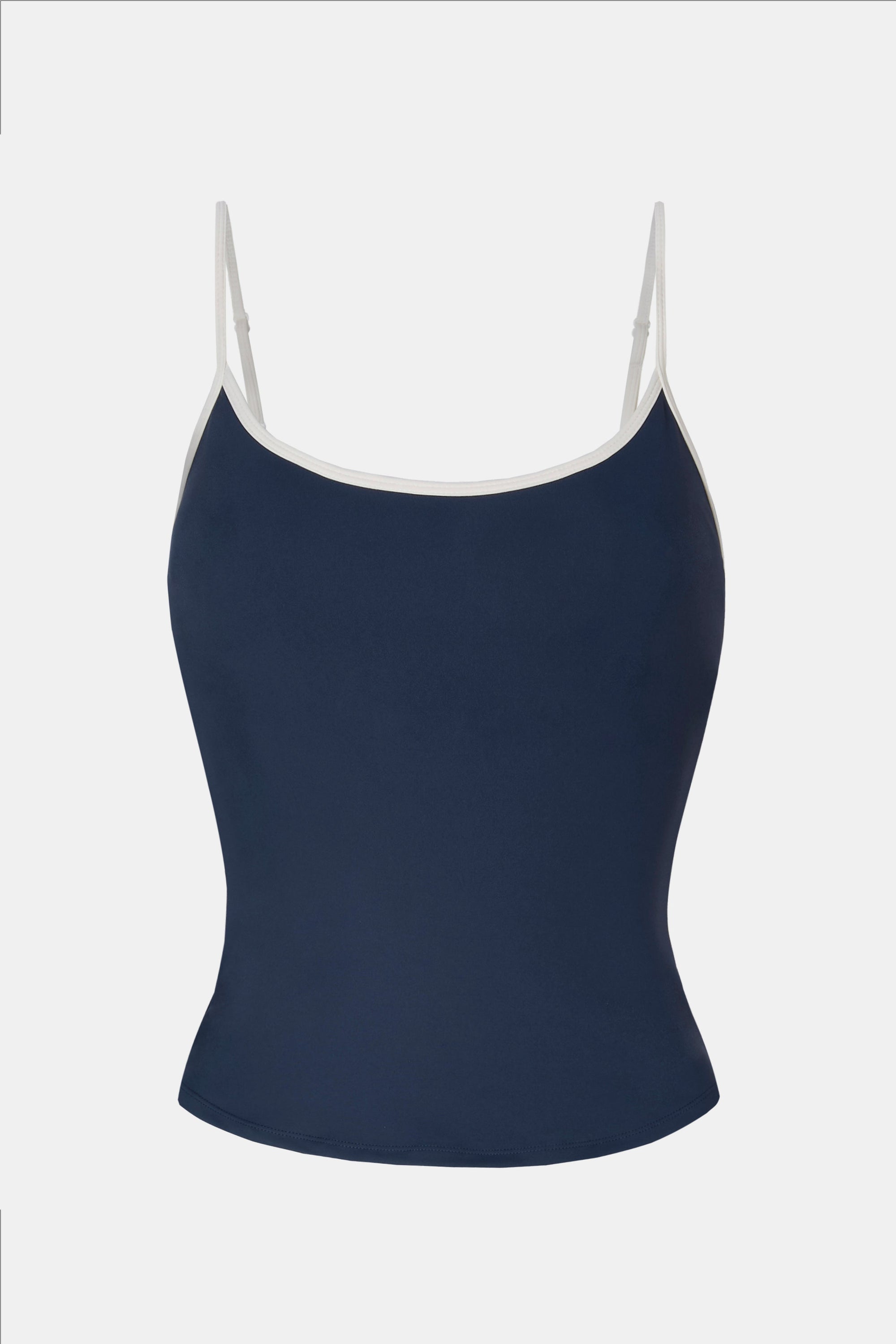 Base Contrast Trim Cami Top - Midnight Blue/Tofu