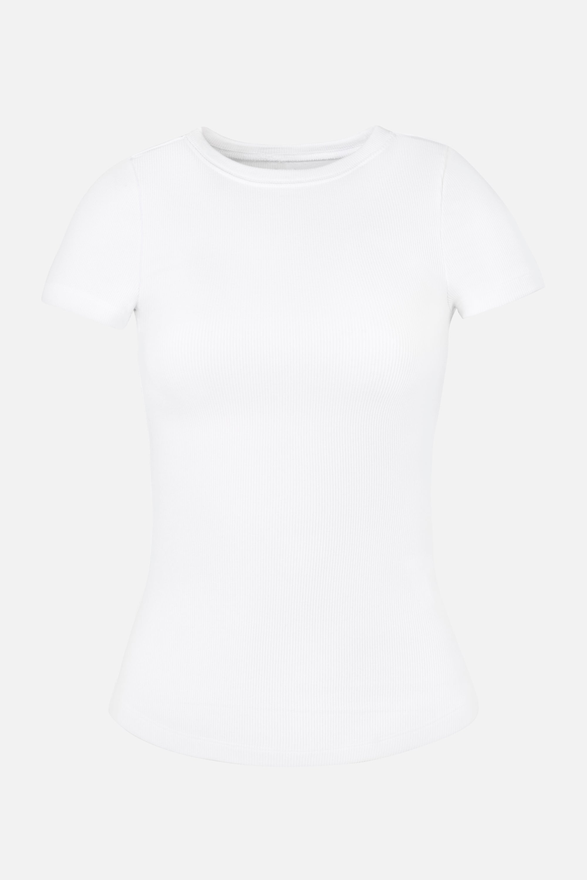 Soft Ribbed T Shirt - White