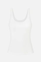 Scoop Neck Tank Top - White