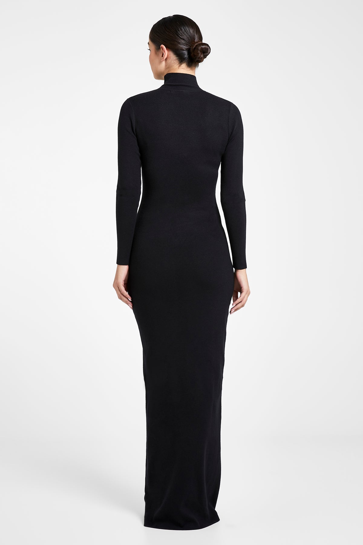Fine Knit Ultra Maxi Dress - Black