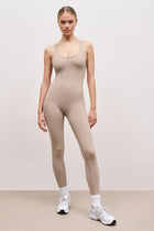 Base Sculpting Tank Unitard - Taupe