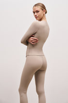 Base Sculpting Long Sleeve Top - Taupe