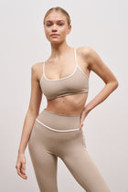 Base Contrast Trim Cami Bra - Taupe/Tofu