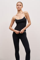 Base Contrast Trim Cami Top - Black/Tofu