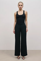 Effortless Wide Leg Trousers - Black