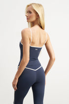 Base Contrast Trim Cami Top - Midnight Blue/Tofu