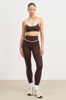 Base Contrast Trim Leggings - Carob/Tofu