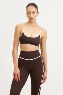 Base Contrast Trim Leggings - Carob/Tofu