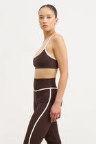 Base Contrast Trim Cami Bra - Carob/Tofu