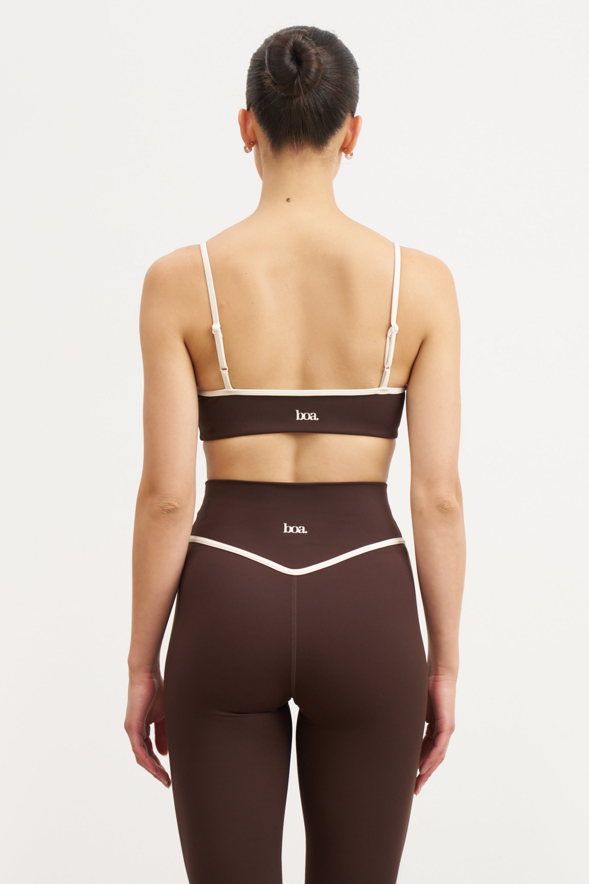 Base Contrast Trim Leggings - Carob/Tofu