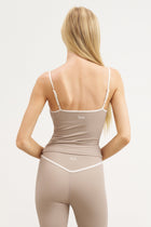 Base Contrast Trim Cami Top - Taupe/Tofu