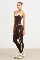 Base Contrast Trim Cami Top - Carob/Tofu