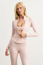 Base Sculpting Zip Up Jacket - Marshmallow