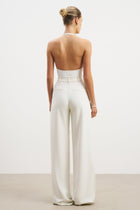 Effortless Pleated Wide Leg Trousers - White