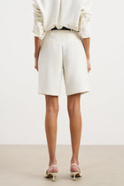 Effortless Pleated Longline Shorts - White