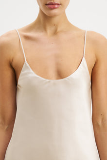 Satin Scoop Neck Camisole - Champagne