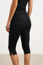 Tailored Capri Leggings - Black