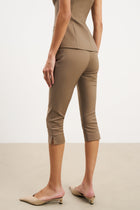 Tailored Capri Leggings - Latte