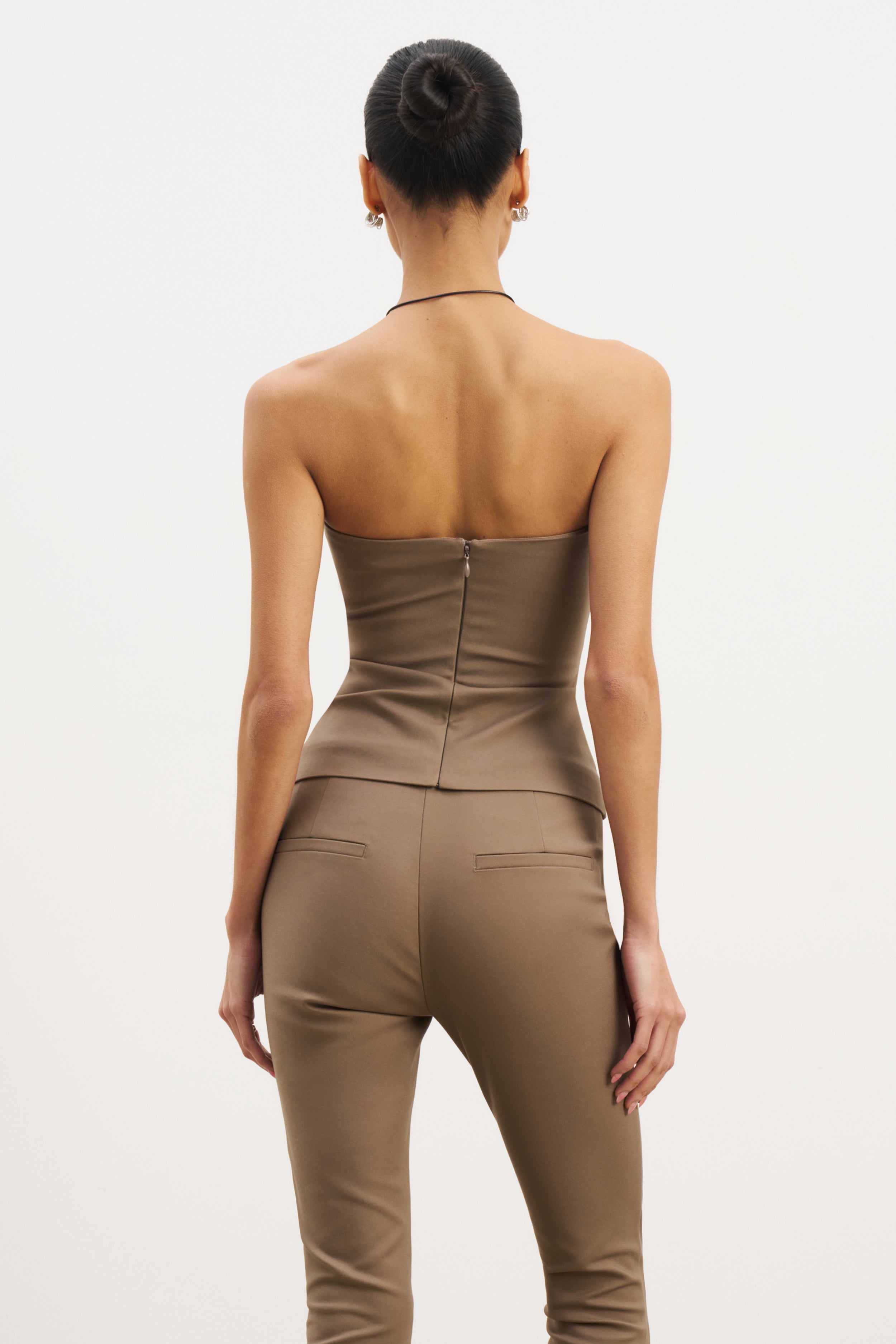 Tailored Ruched Bodice - Latte