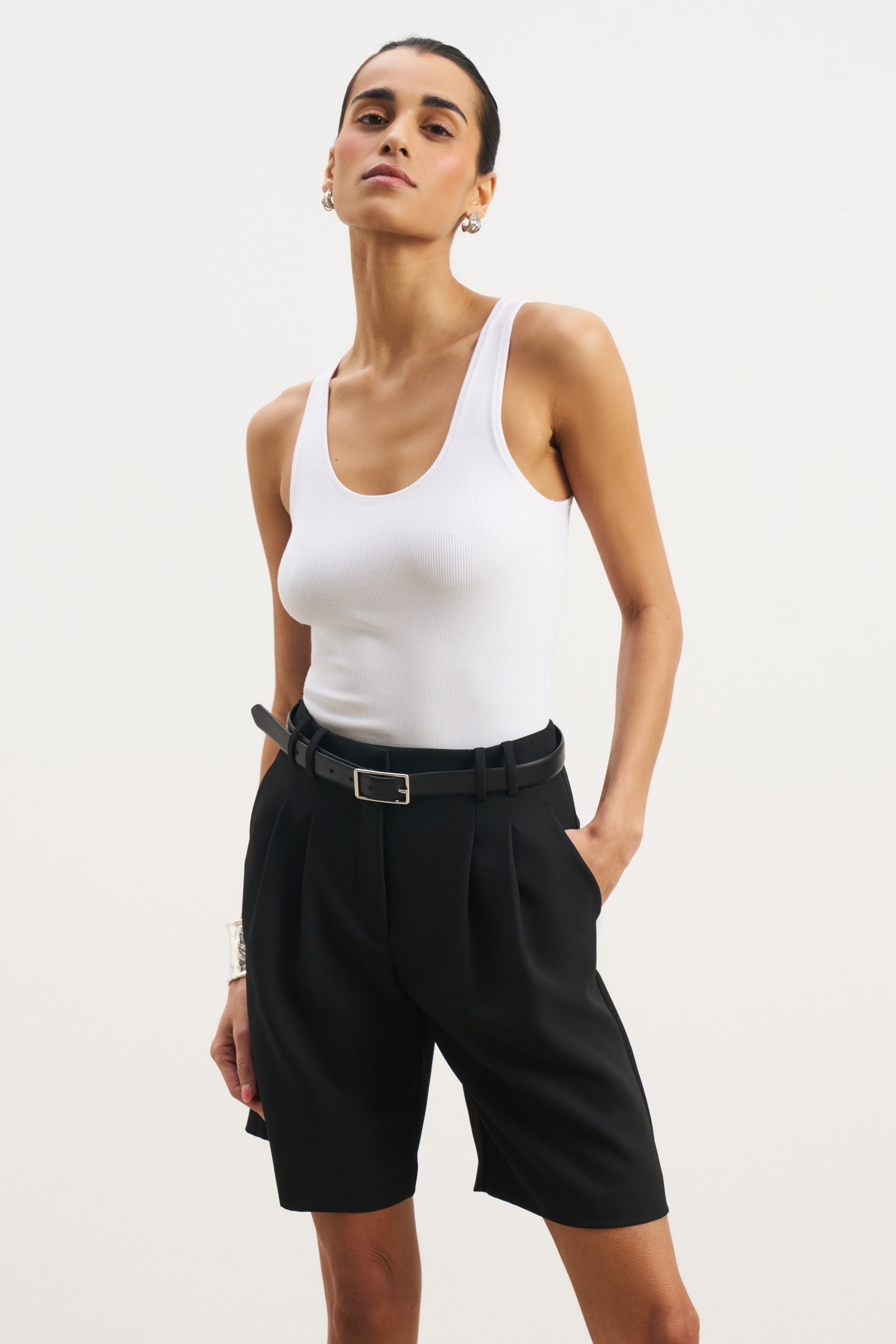 Soft Ribbed Tank Top - White | BOA EU