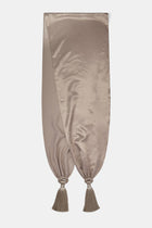 High Gloss Satin Tassel Shawl - Pebble