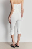 Tailored Capri Leggings - White