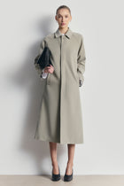Clean Cut Longline Driving Coat - Antique Sage
