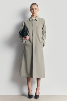 Clean Cut Longline Driving Coat - Antique Sage