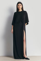 Relaxed Dropped Waist T-Shirt Gown - Black