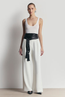 High Gloss Satin Tassel Shawl - Black