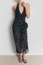 Chiffon Maxi Polka Dot Sarong Scarf -  Maxi Polka Dot
