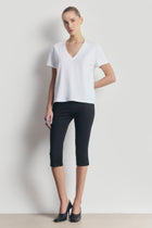 Classic V Neck T Shirt - White