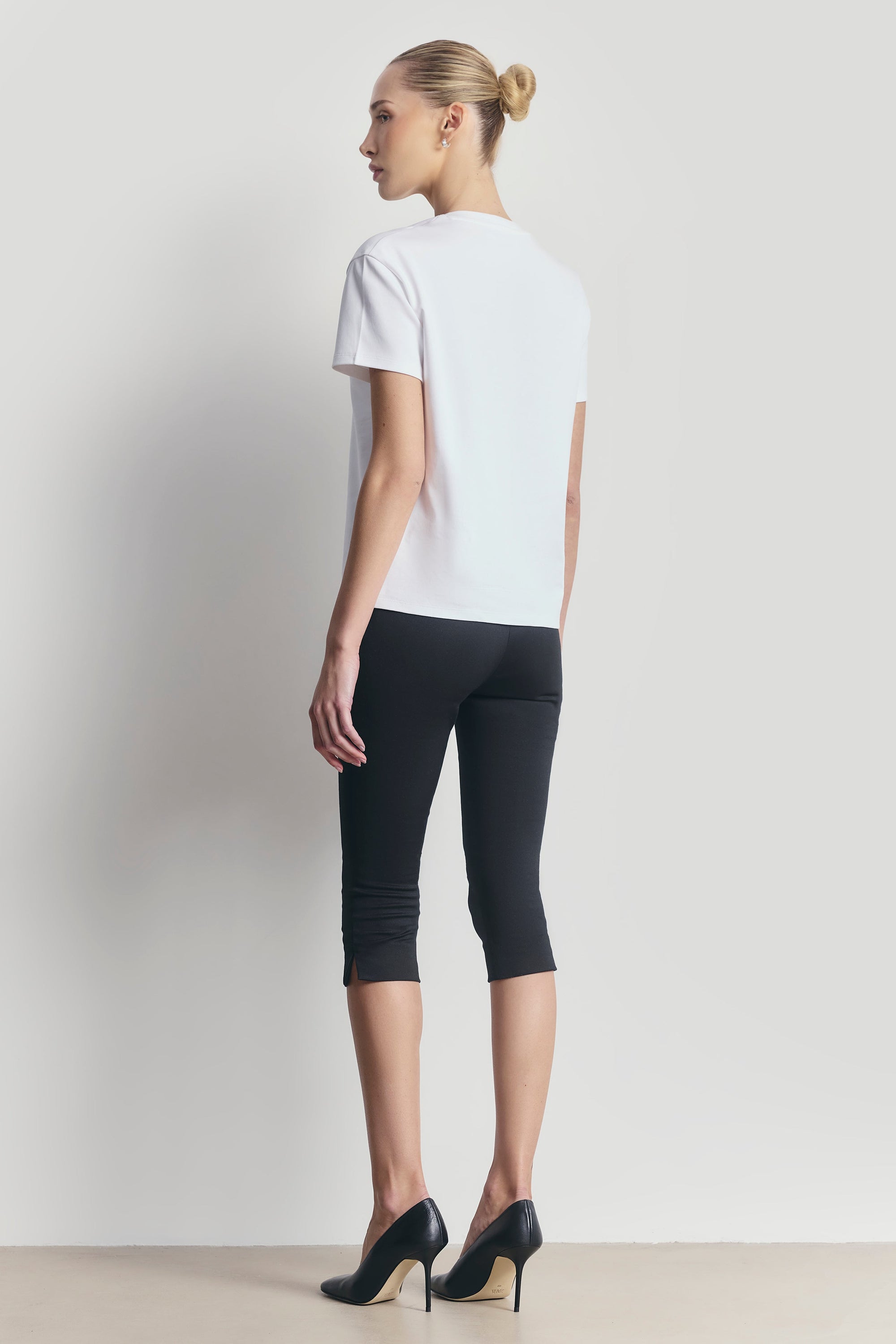 Classic V Neck T Shirt - White