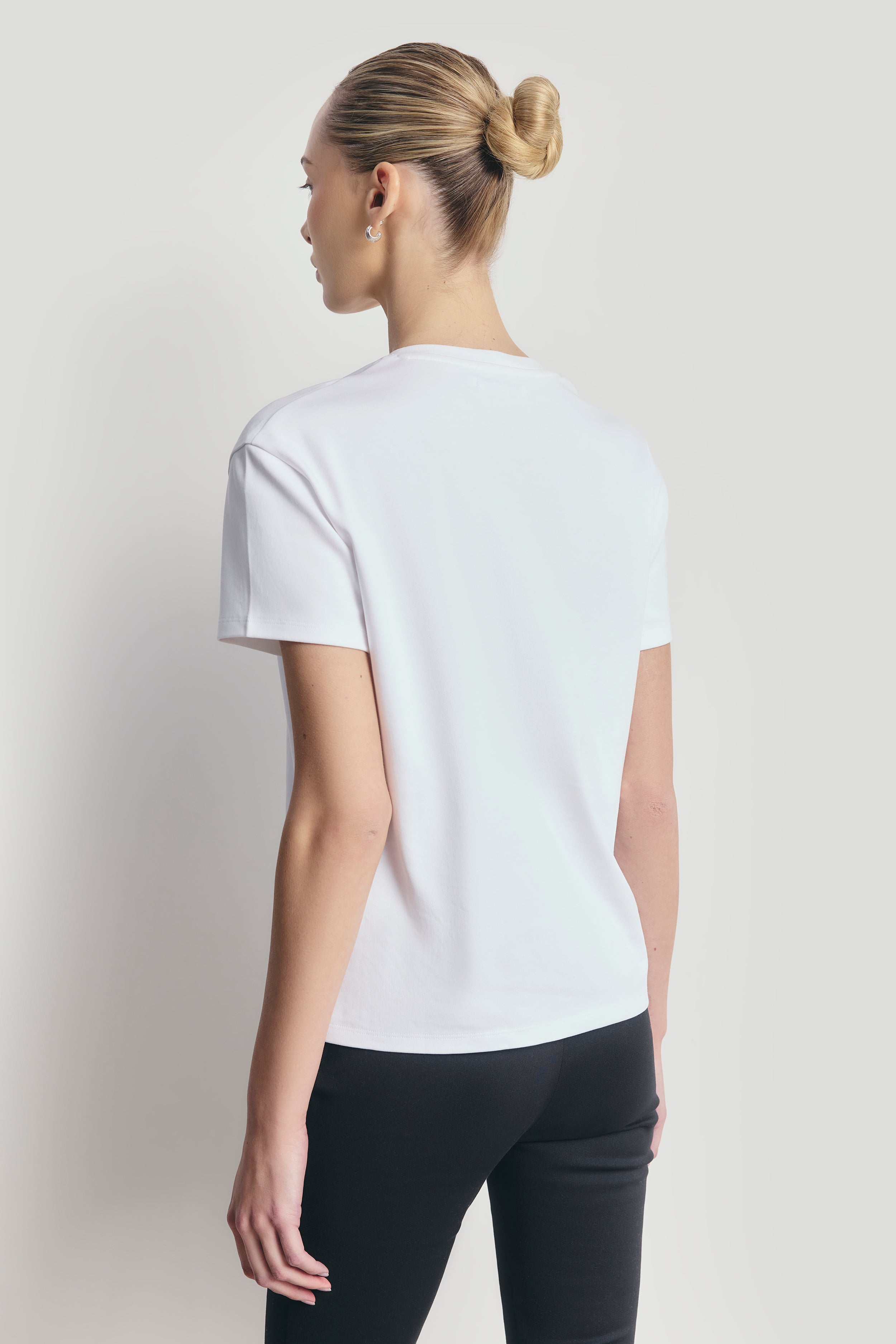 Classic V Neck T Shirt - White